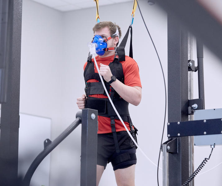 Student Running On Treadmill