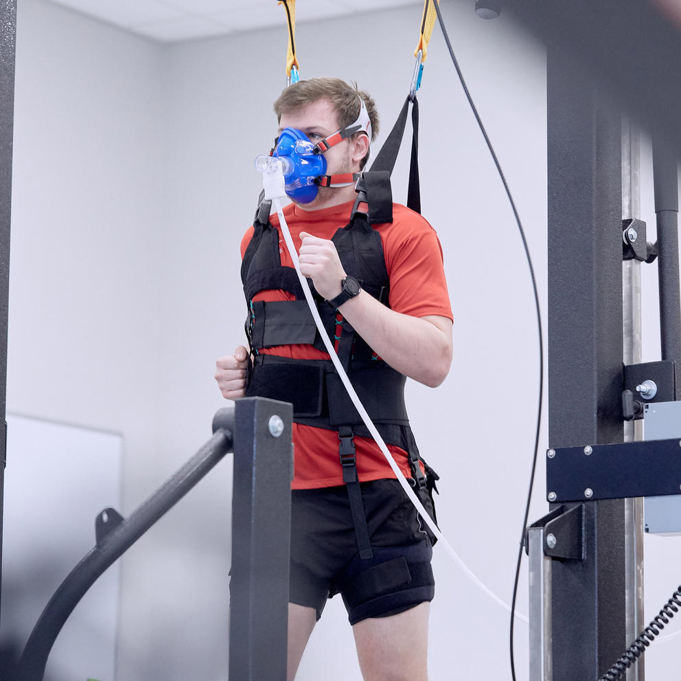 Student Running On Treadmill