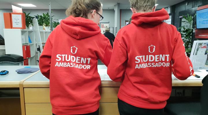 Two student ambassadors working