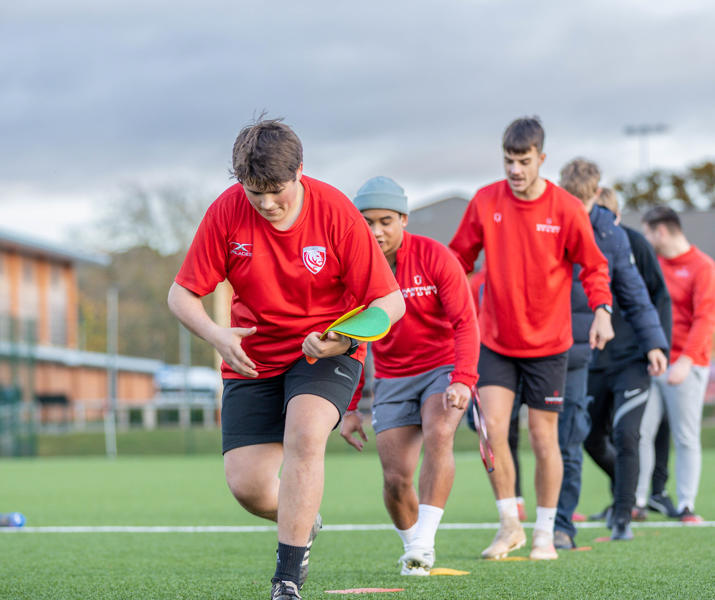 Sports Students Laying Cones