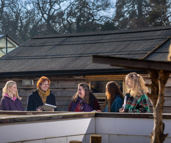 Animal Students In Walled Garden