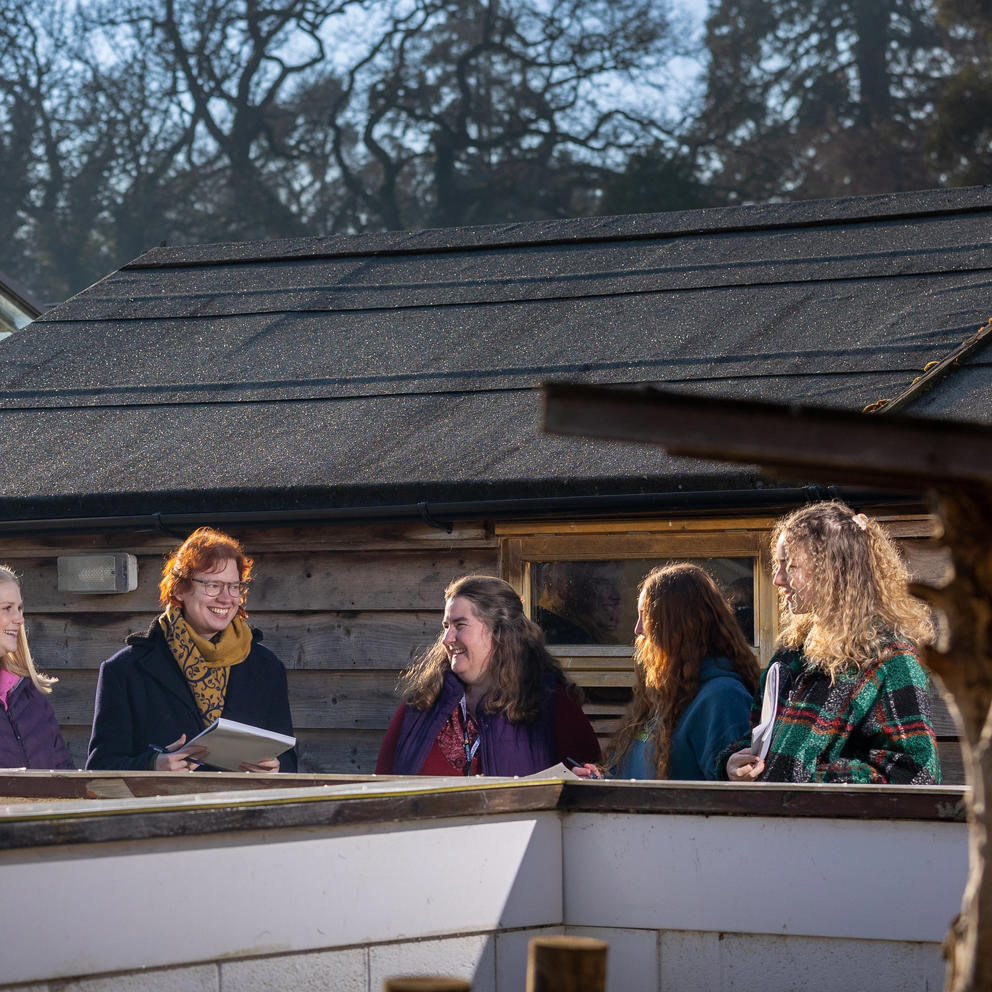 Animal Students In Walled Garden