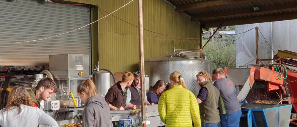 Students Making Cider