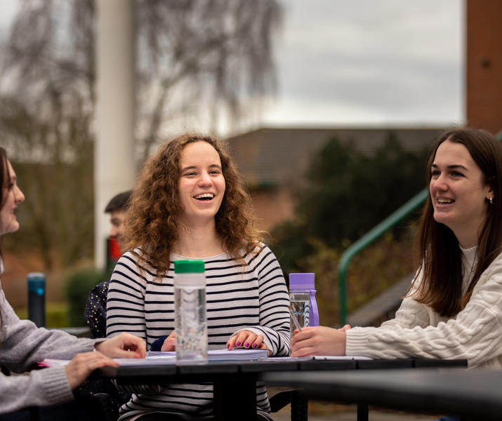 Students Sat Outside