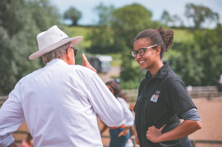 Equine Student Working At The Festival Of Dressage
