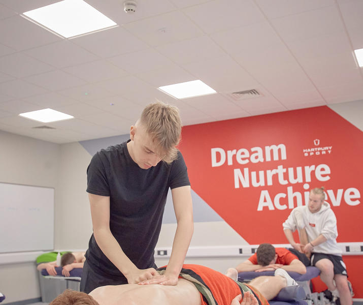 Students Practising Sports Therapy