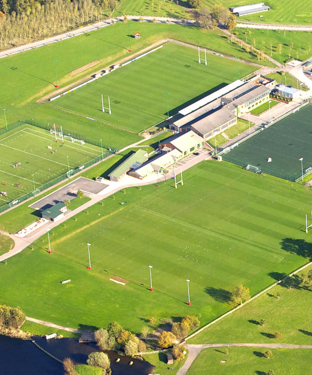 Rugby Pitches Aerial
