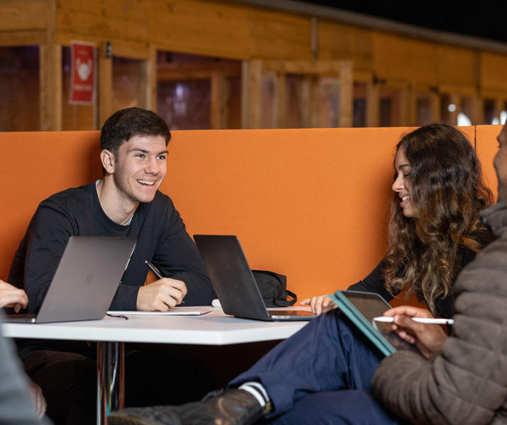 Students In Study Lounge