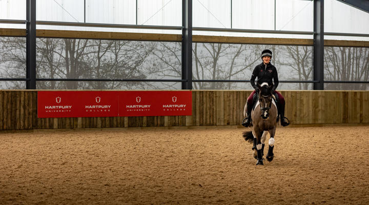 Indoor Arena With Rider