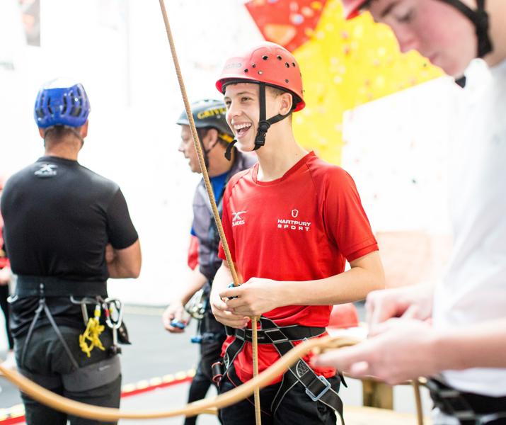 College Outdoor Adventure Student Climbing